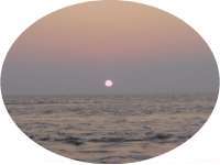 Sunrise over the ocean.